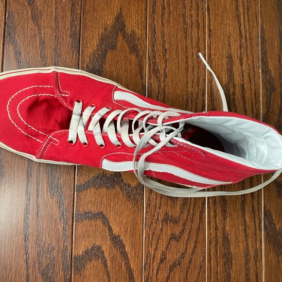 Vans Sk8-Hi Classic Hi Tops Mens 11 Red - Picture 10 of 11